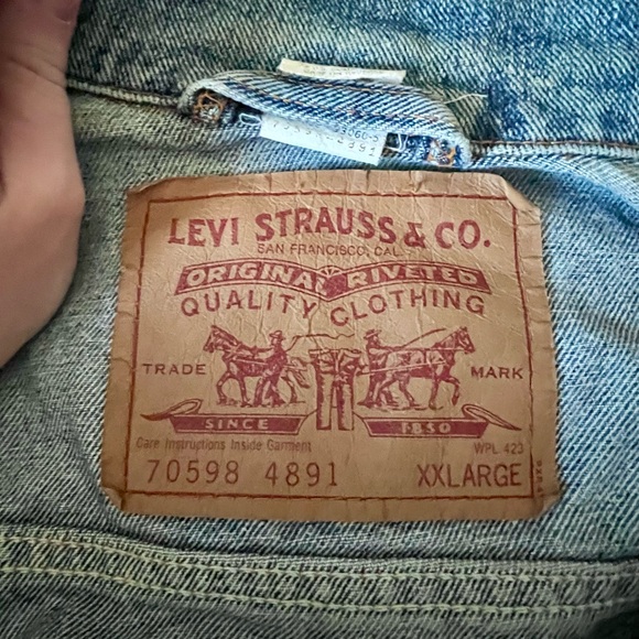 Vintage Levi Strauss Denim Jacket (70598 4891), XXL - Picture 2 of 7